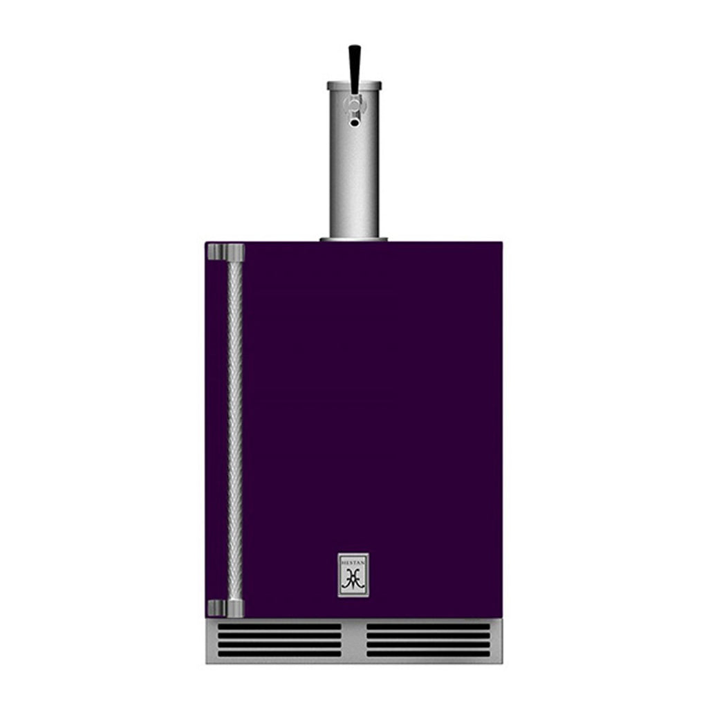 Hestan 24-Inch Outdoor Single Faucet Beer Dispenser, Solid Door with Lock (Right Hinged) in Purple - GFDSR241-PP