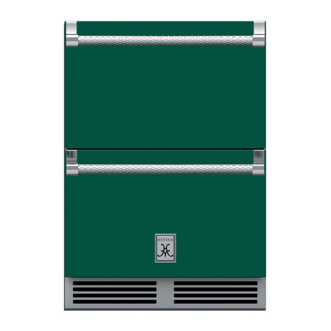 Hestan 24-Inch Outdoor Refrigerator Drawers w/ Lock in Green - GRR24-GR