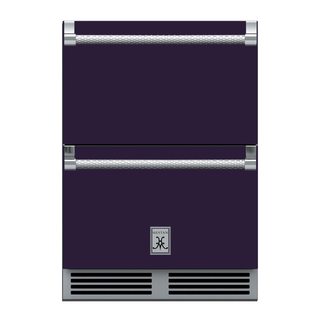 Hestan 24-Inch Outdoor Refrigerator Drawers w/ Lock in Purple - GRR24-PP