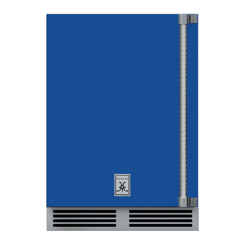 Hestan 24-Inch Outdoor Refrigerator w/ Solid Door and Lock (Left Hinge) in Blue - GRSL24-BU