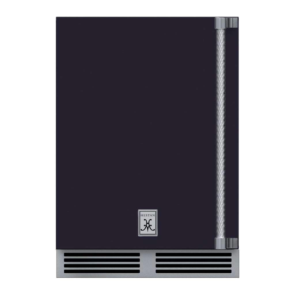 Hestan 24-Inch Outdoor Refrigerator w/ Solid Door and Lock (Left Hinge) in Purple - GRSL24-PP