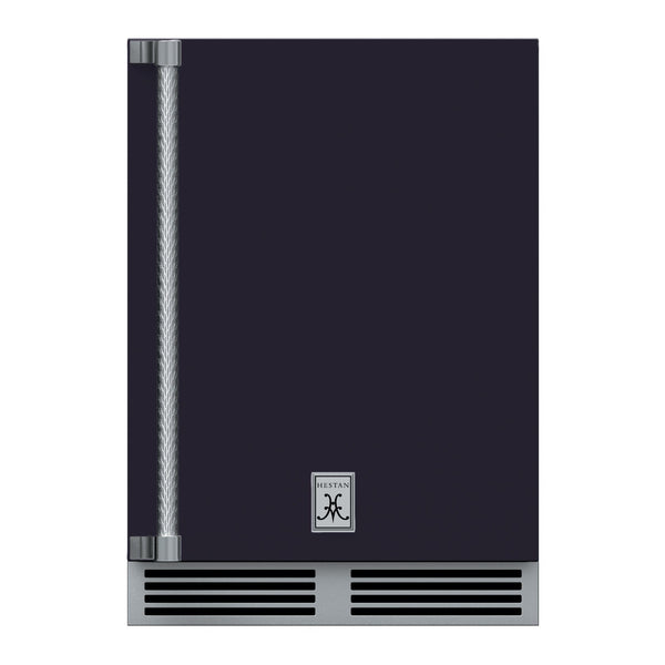 Hestan 24-Inch Outdoor Refrigerator w/ Solid Door and Lock (Right Hinge) in Purple - GRSR24-PP
