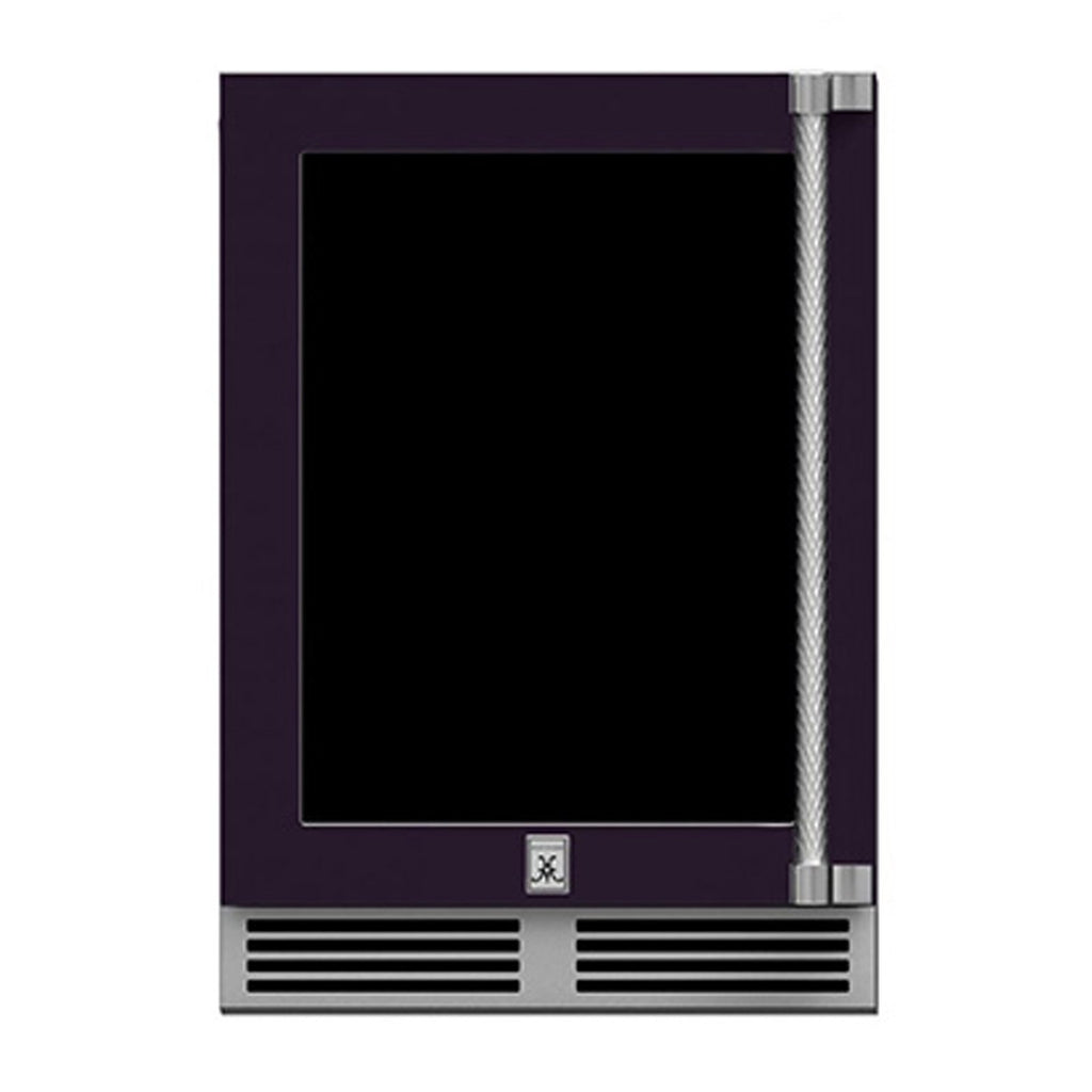 Hestan 24-Inch Outdoor Dual Zone Refrigerator Wine Storage w/ Glass Door and Lock (Left Hinge) in Purple - GRWGL24-PP