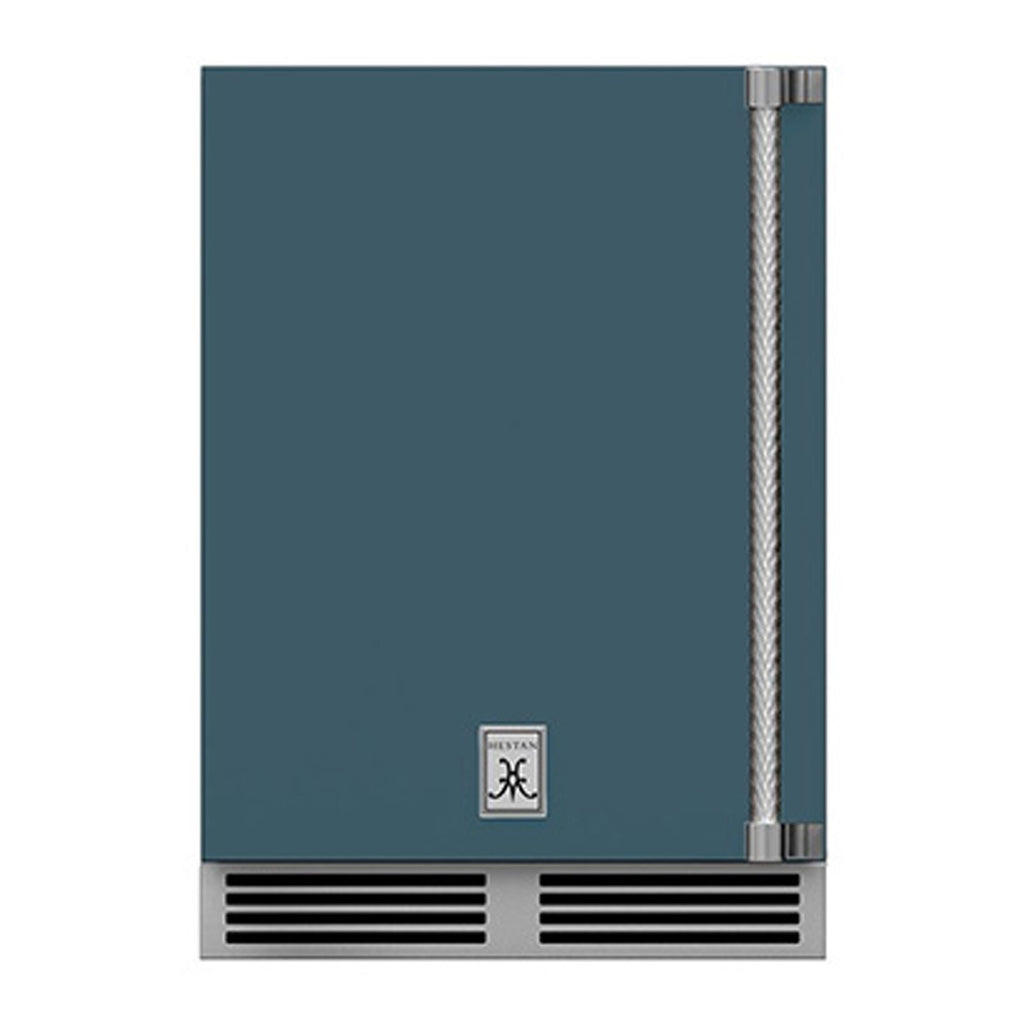 Hestan 24-Inch Outdoor Dual Zone Refrigerator Wine Storage w/ Solid Door and Lock (Left Hinge) in Gray - GRWSL24-GG