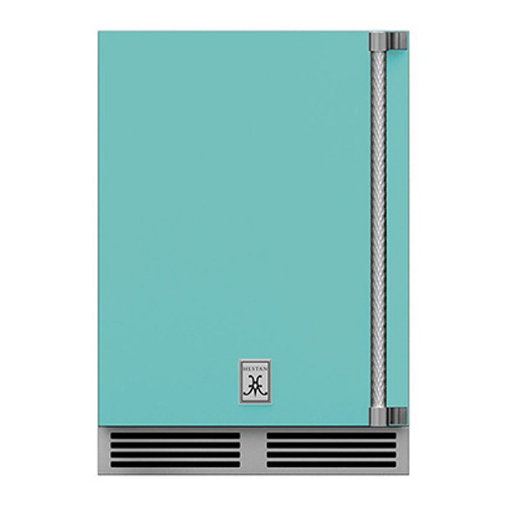 Hestan 24-Inch Outdoor Dual Zone Refrigerator Wine Storage w/ Solid Door and Lock (Left Hinge) in Turquoise - GRWSL24-TQ