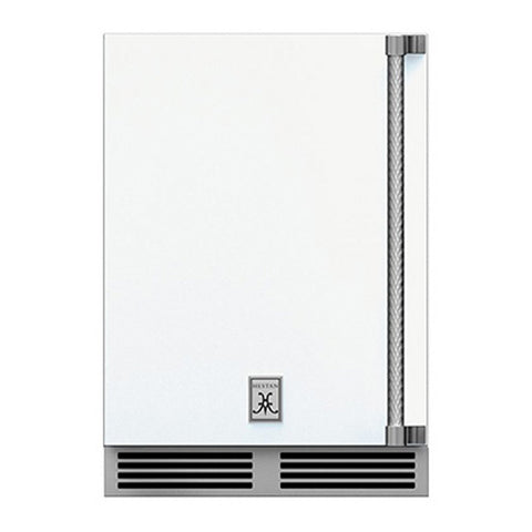 Hestan 24-Inch Outdoor Dual Zone Refrigerator Wine Storage w/ Solid Door and Lock (Left Hinge) in White - GRWSL24-WH