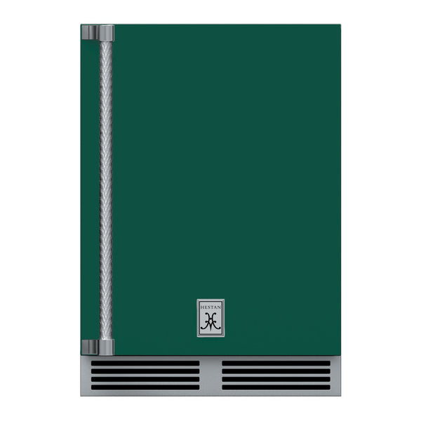 Hestan 24-Inch Outdoor Dual Zone Refrigerator Wine Storage w/ Solid Door and Lock (Right Hinge) in Green - GRWSR24-GR