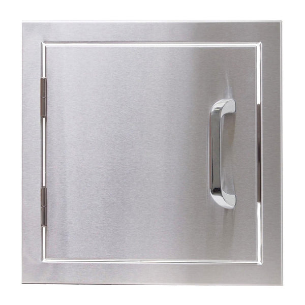 Grillscapes 12-Inch Stainless Steel Square Single Access Door (Reversible Hinge) - GS-260-SH-12X12