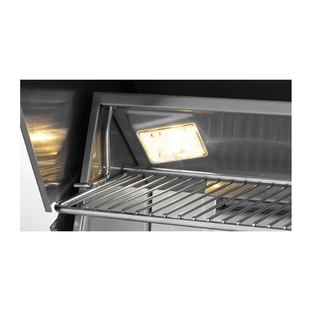 Fire Magic Aurora A660i 30-Inch Natural Gas Built-In Grill w/ 1 Sear Burner, Backburner, Rotisserie Kit, Magic View Window and Analog Thermometer - A660I-8LAN-W