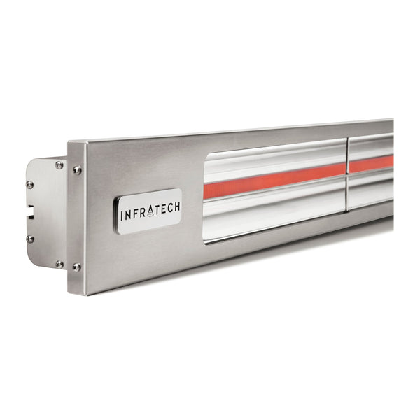 Infratech Slimline 42.5-Inch Single Element 277 Volt, 2400 Watt, 10 Amp Outdoor Heater in Silver - SL2427SV