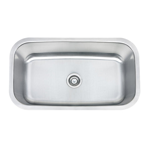 E2 Stainless 18 Gauge 31x18x10 Stainless Steel Rectangular Sink - M3018-18
