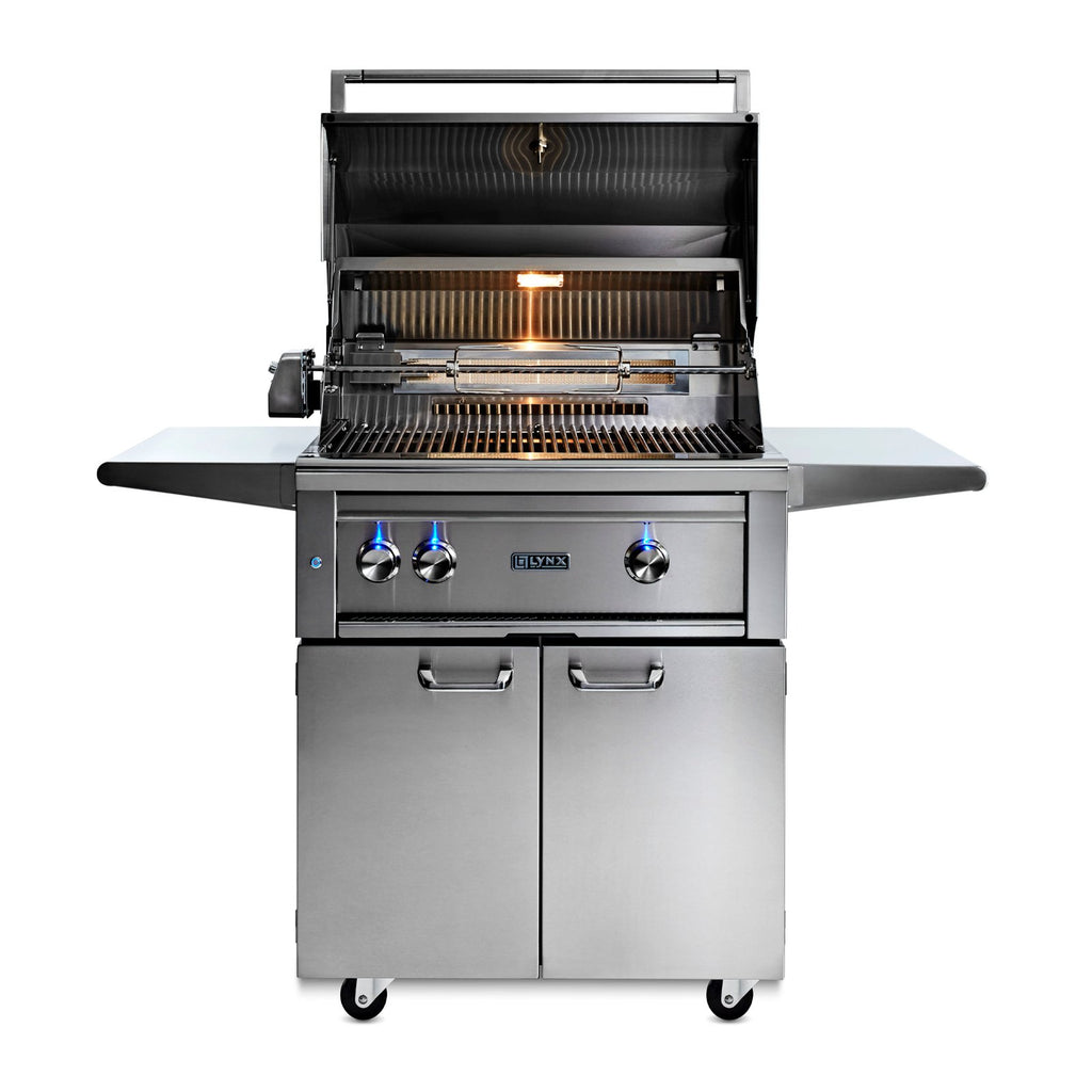 Lynx Professional 30-Inch Natural Gas Freestanding Grill -  All Trident Sear Burner w/ Rotisserie - L30ATRF-NG
