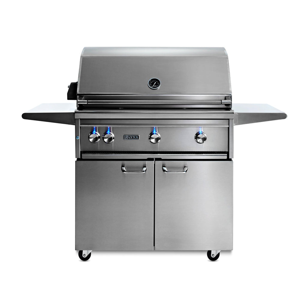 Lynx Professional 36-Inch Natural Gas Freestanding Grill -1 Trident Sear Burner w/ Rotisserie - L36TRF-NG