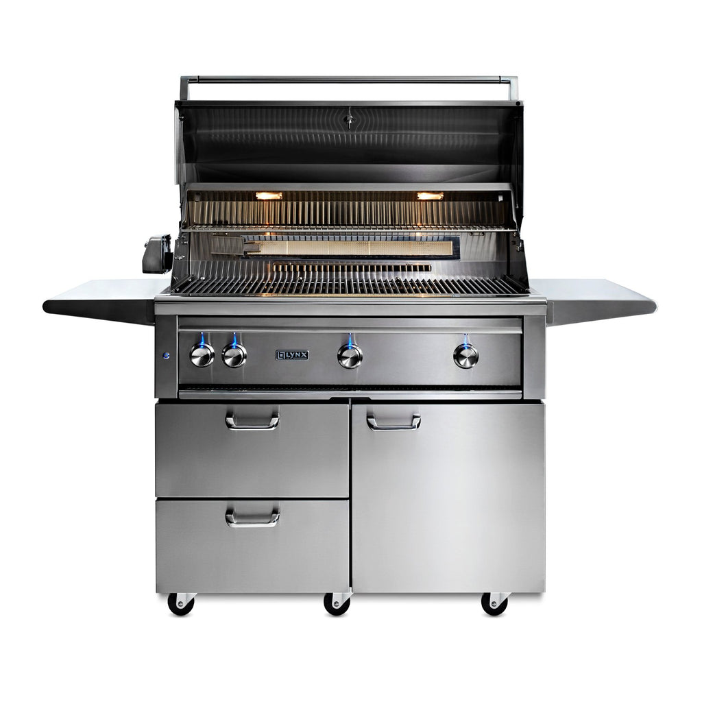Lynx Professional 42-Inch Natural Gas Freestanding Grill - All Trident Sear Burner w/ Rotisserie - L42ATRF-NG