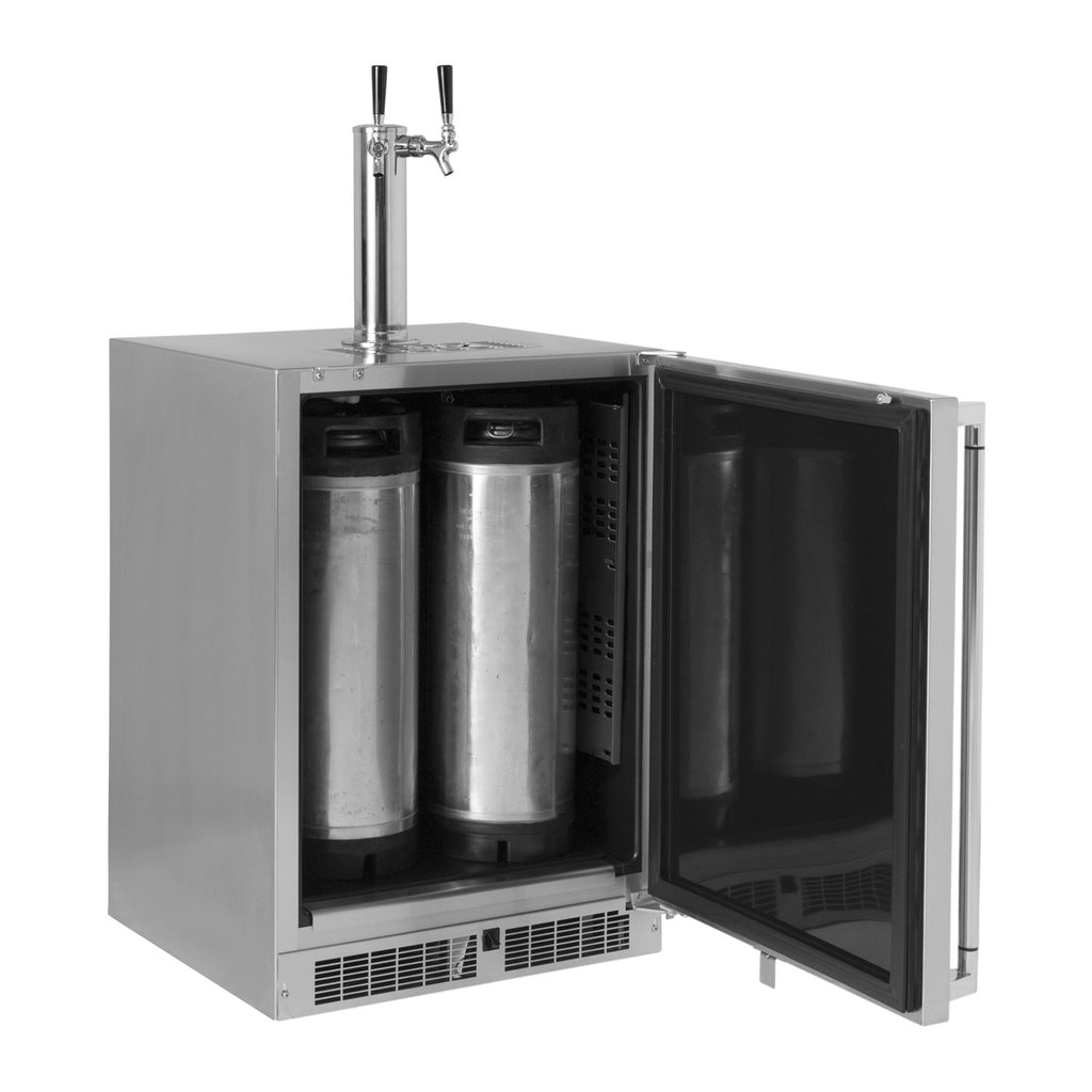 Lynx Professional 24-Inch Refrigerator w/ Keg Option and Door Lock (Right Hinge) - LN24BFR-1