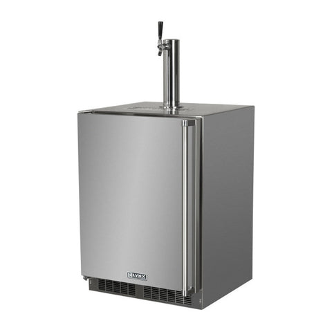 Lynx Professional 24-Inch Refrigerator w/ Keg Option and Door Lock (Left Hinge) - LN24BFL-1