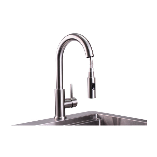 Lynx Professional Hot or Cold Water Only Gooseneck Pull Down Faucet - LPFK