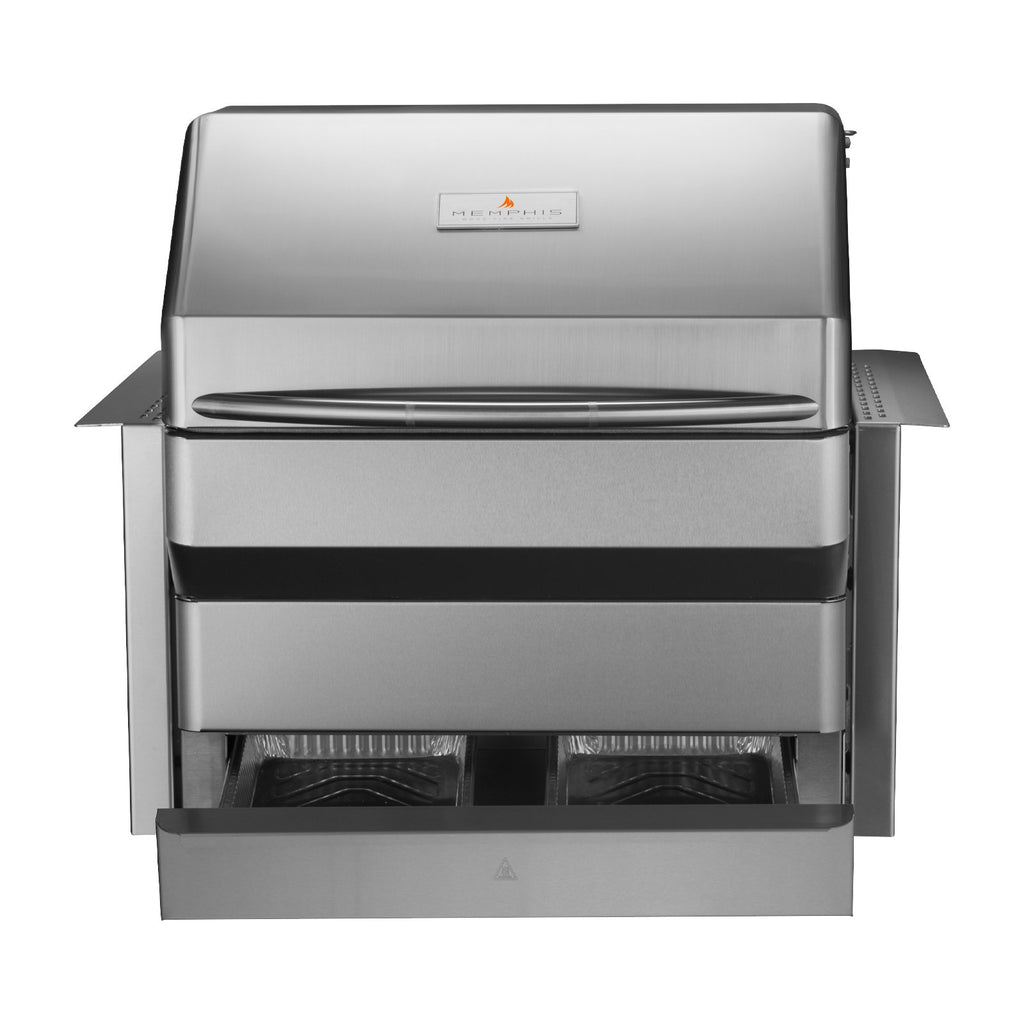 Memphis Pro ITC3 28-Inch Stainless Steel Built-In Wood Fire Pellet Smoker Grill w/WiFi - VGB0001S