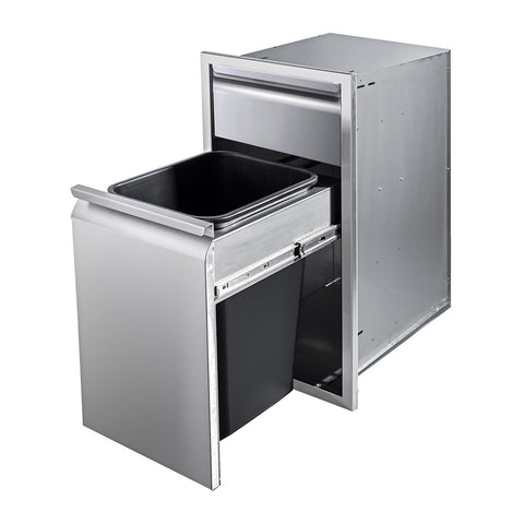 Memphis 15-Inch Trash Roll-Out & Single Drawer Combo - VGC15BWB1