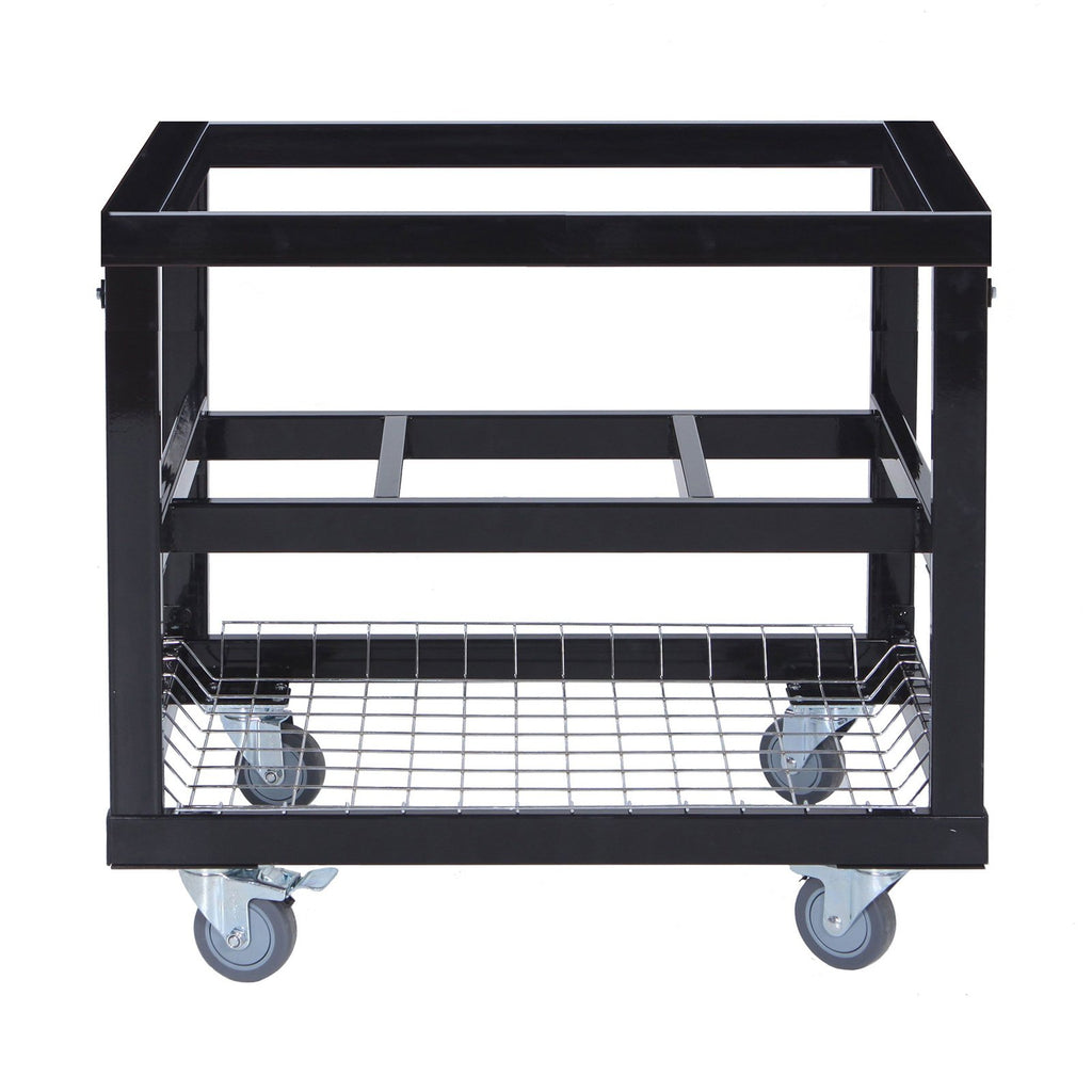 Primo Steel Cart Base With Basket and StaInless Steel Side Shelves for Oval Junior 200 - PG00320