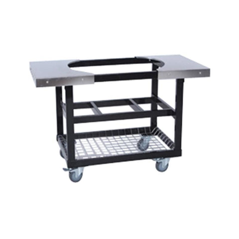 Primo Steel Cart Base With Basket and StaInless Steel Side Shelves for Oval Junior 200 - PG00320