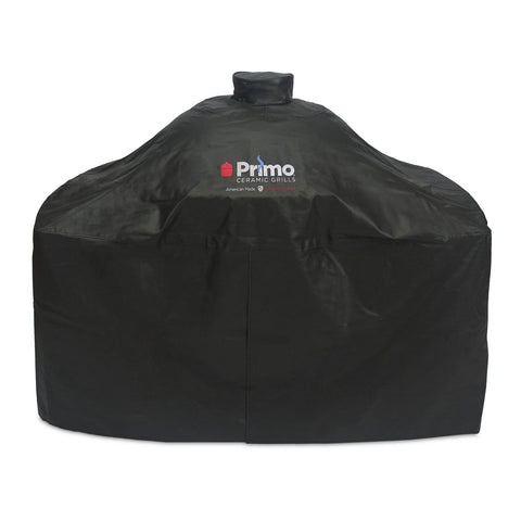 Primo Grill Cover for Oval XL 400 or Oval Large 300 In Cart With Side Shelves or Cypress Compact Table and Oval JR 200 In Cypress Table - PG00414
