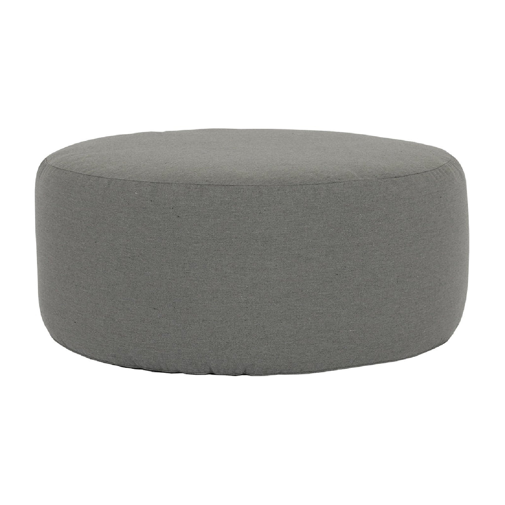 Sunset West 42-Inch Round Coffee Table/Ottoman In Sunbrella Fabric Heritage Granite - POUF-CO42R