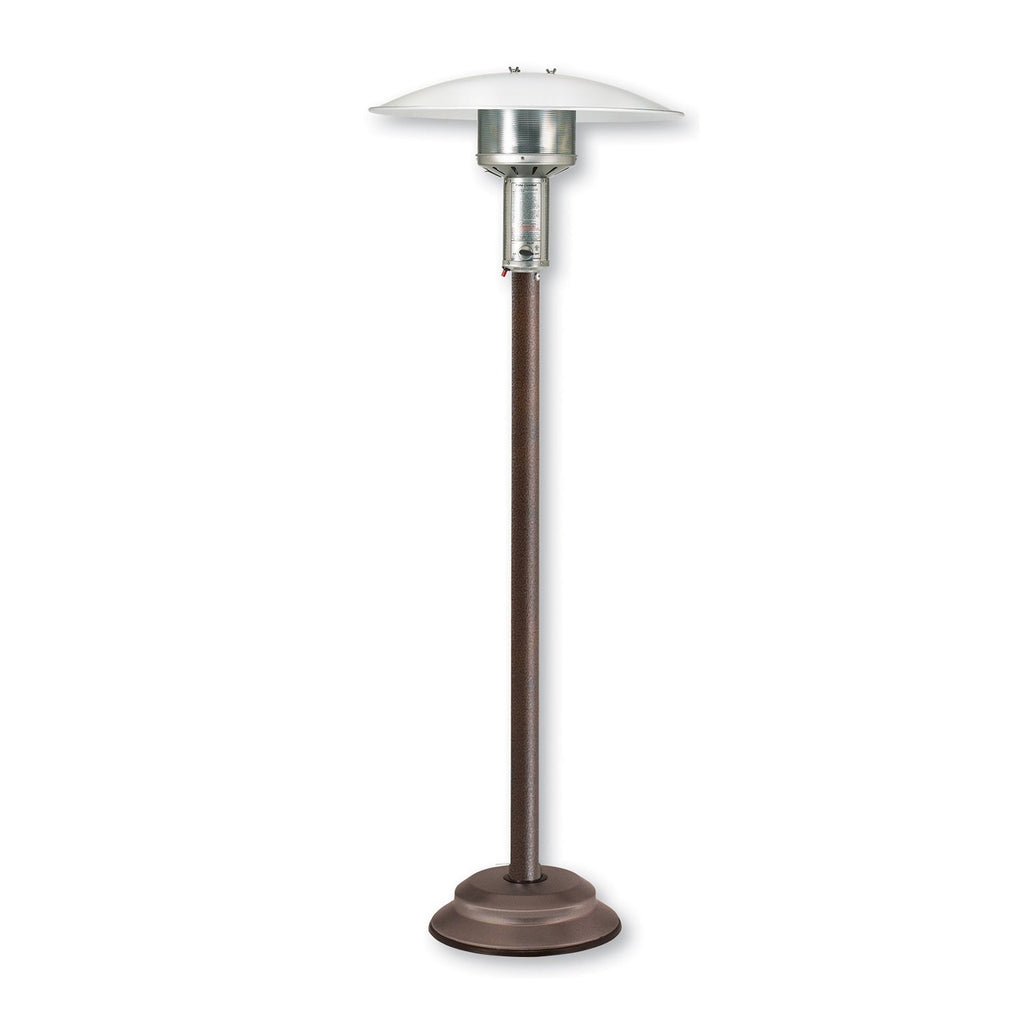 Patio Comfort Natural Gas Portable Patio Heater w/ Push Button Ignition: Includes 12-Inch Steel Hose Kit with 2 Quick Disconnects and Shut Off Valve (Antique Bronze) - NPC05 AB