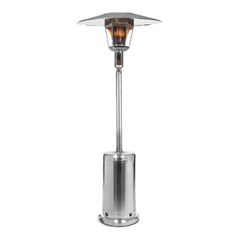 RADtec 40,000 BTU Propane Gas Real Flame Portable Patio Heater In Stainless Steel - RF1-MT-STN-STL