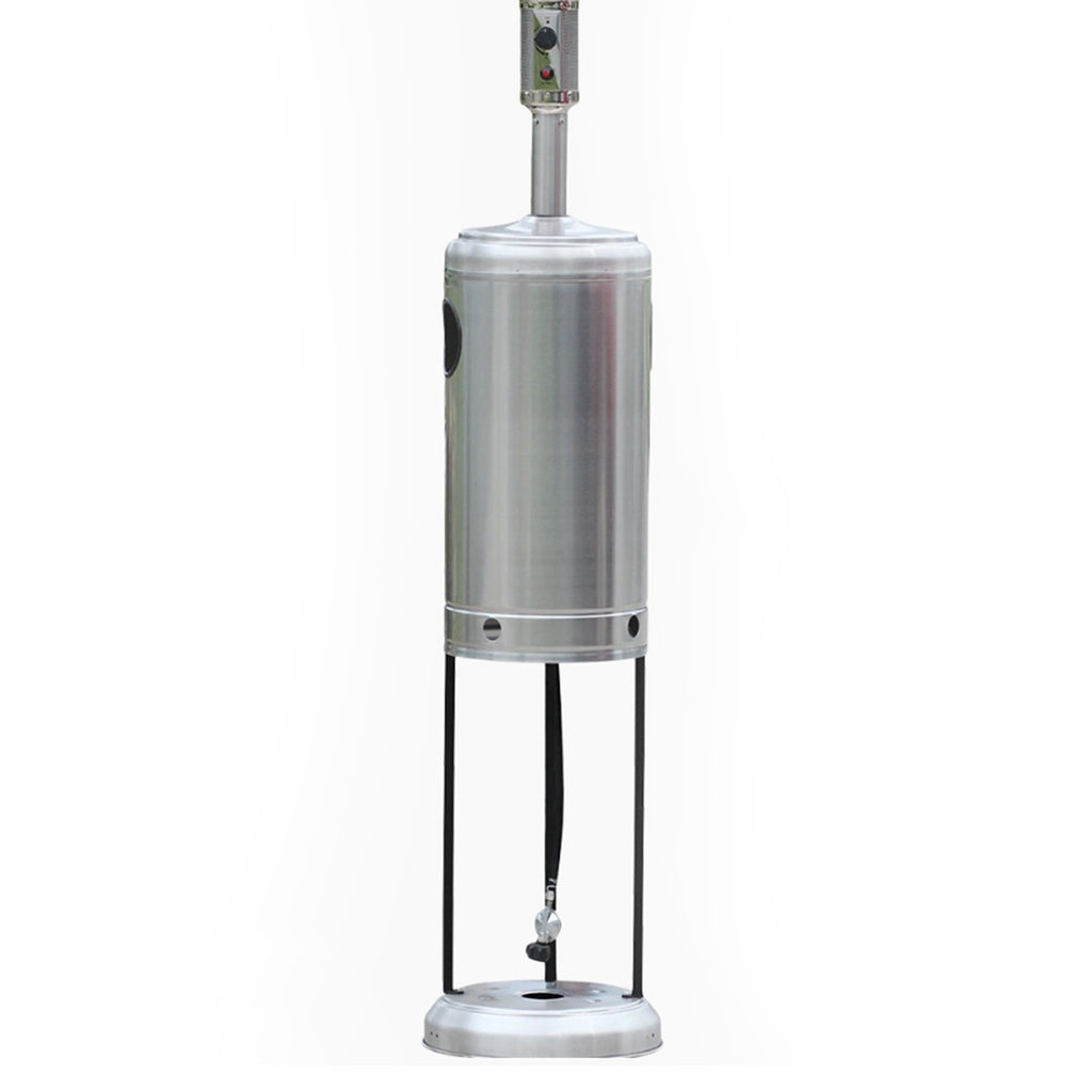 RADtec 40,000 BTU Propane Gas Real Flame Portable Patio Heater In Stainless Steel - RF1-MT-STN-STL