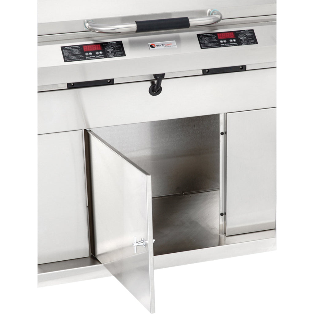 Electri-Chef Ruby 32-Inch 5280 Volt Electric Freestanding Grill On Cart With Dual Temperature Control - 4400-EC-448-CB-D-32