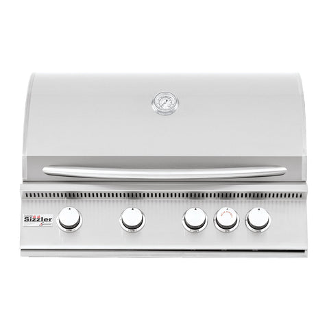 Summerset Sizzler 32-Inch Propane Gas Built-In Grill w/ 4 Burners and 1 Rear Infrared Rotisserie Burner (Rotisserie Kit NOT Included) - SIZ32-LP