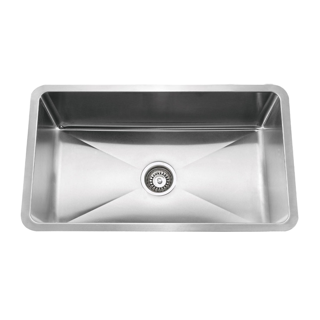 E2 Stainless 16 Gauge 18x15x7 Stainless Steel Rectangular Sink w/ Small Corner Radius - SRS-1815