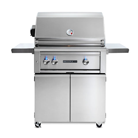 Sedona by Lynx 30-Inch Propane Gas Freestanding Grill - 2 Stainless Steel Burners, w/ Rotisserie - L500FR-LP