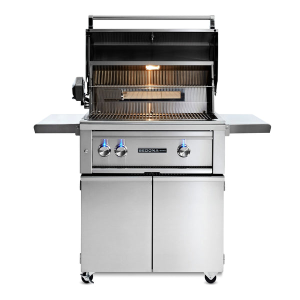 Sedona by Lynx 30-Inch Propane Gas Freestanding Grill - 1 Stainless Steel Burner and 1 ProSear Burner, w/ Rotisserie - L500PSFR-LP