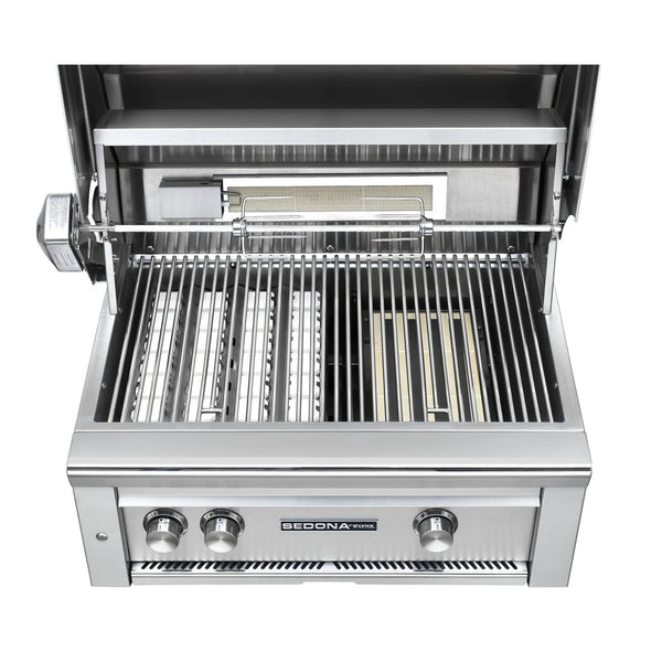 Sedona by Lynx 30-Inch Propane Gas Built-In Grill - 2 Stainless Steel Burners, w/ Rotisserie - L500R-LP
