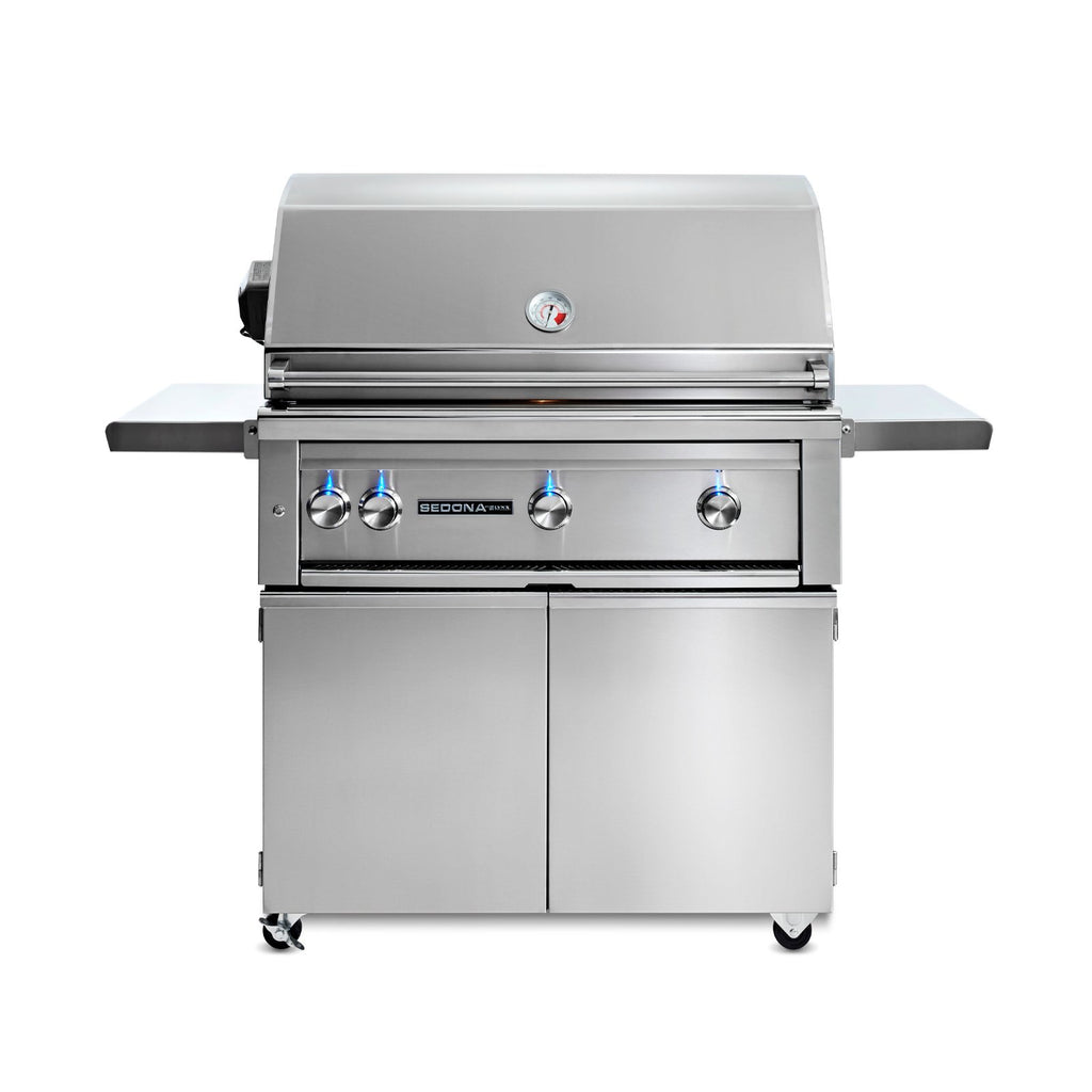 Sedona by Lynx 36-Inch Propane Gas Freestanding Grill - 3 Stainless Steel Burners w/ Rotisserie - L600FR-LP