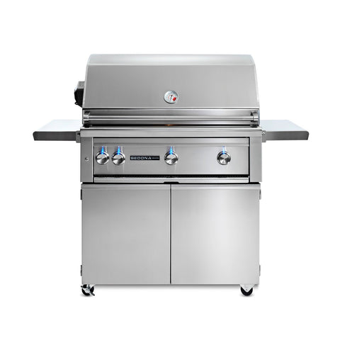 Sedona by Lynx 36-Inch Natural Gas Freestanding Grill - 3 Stainless Steel Burners w/ Rotisserie - L600FR-NG
