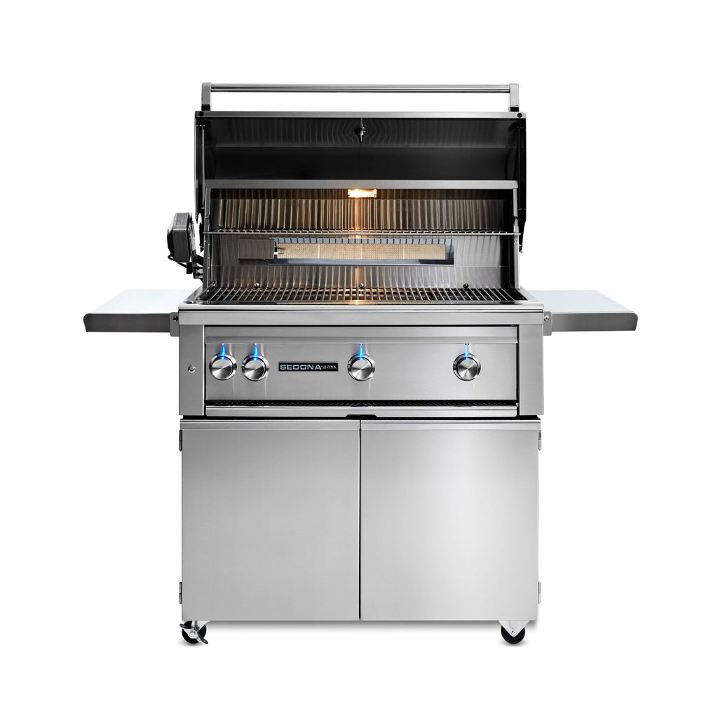 Sedona by Lynx 36-Inch Natural Gas Freestanding Grill - 2 Stainless Steel Burners and 1 ProSear Burner, w/ Rotisserie - L600PSFR-NG