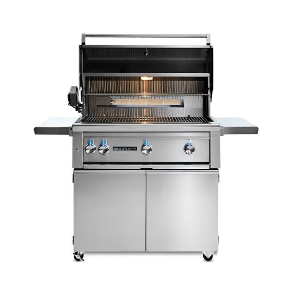 Sedona by Lynx 36-Inch Propane Gas Freestanding Grill - 3 Stainless Steel Burners w/ Rotisserie - L600FR-LP