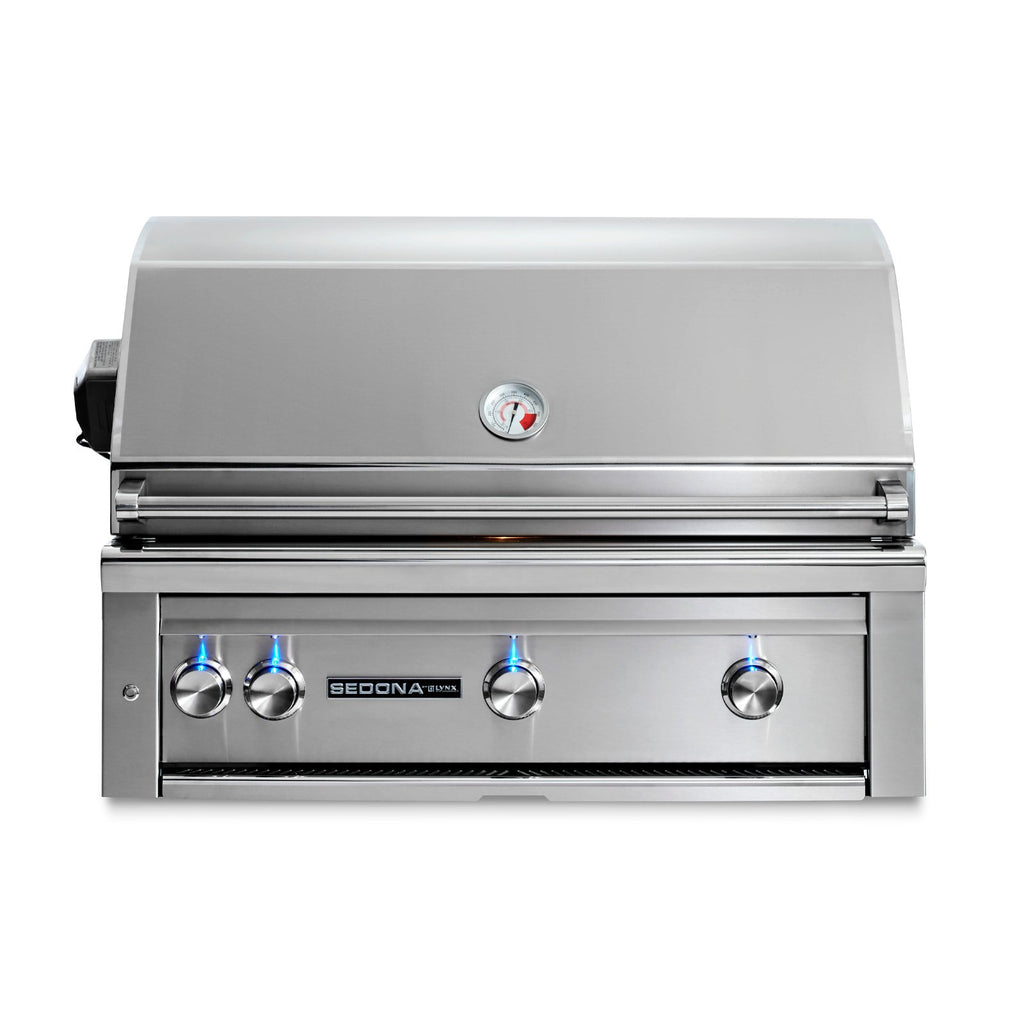Sedona by Lynx 36-Inch Propane Gas Built-In Grill - 3 Stainless Steel Burners, w/ Rotisserie - L600R-LP