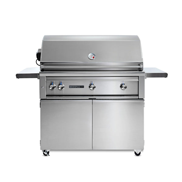 Sedona by Lynx 42-Inch Propane Gas Freestanding Grill - 3 Stainless Steel Burners, w/ Rotisserie - L700FR-LP
