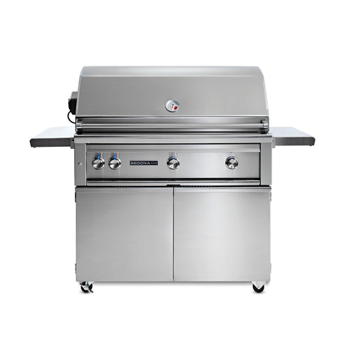 Sedona by Lynx 42-Inch Natural Gas Freestanding Grill - 3 Stainless Steel Burners, w/ Rotisserie - L700FR-NG
