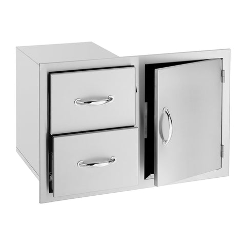 Summerset 36-Inch North American Stainless Steel 2-Drawer and Access Door Combo - SSDC2-36