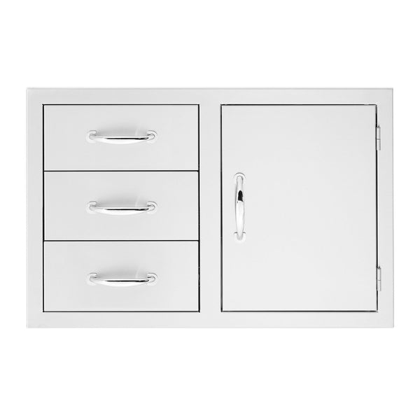 Summerset 33-Inch North American Stainless Steel 3-Drawer and Access Door Combo - SSDC3-33