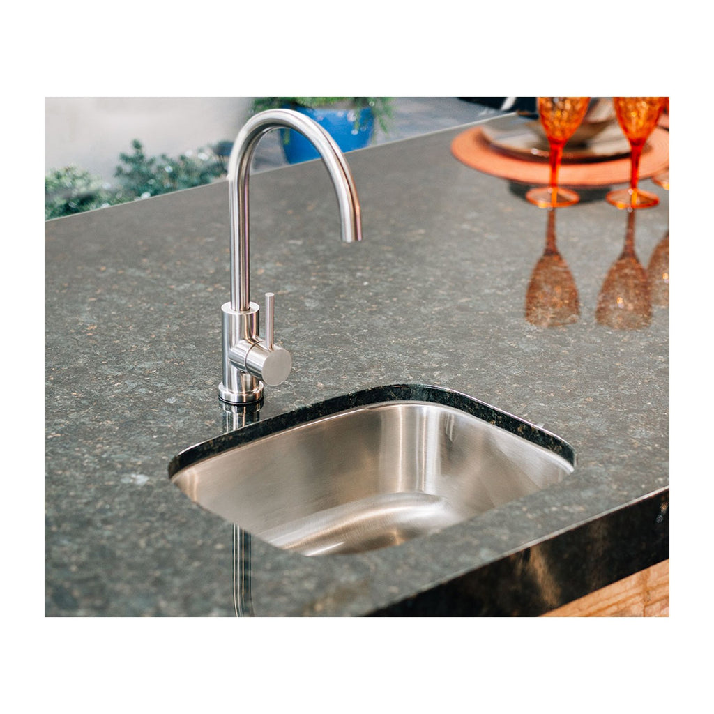 Summerset 19x15 Stainless Steel Undermount Sink w/ 360 Degree Hot and Cold Faucet - SSNK-19U