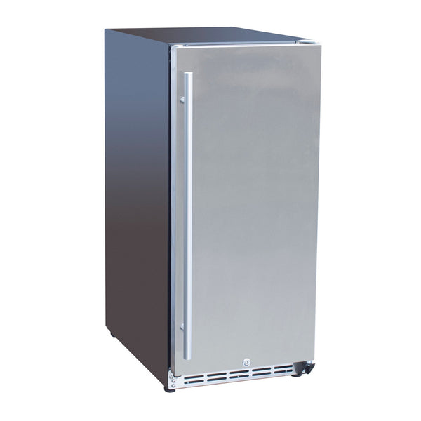 Summerset 15-Inch Outdoor Rated Refrigerator w/ Door Lock and Stainless Steel Door - SSRFR-15S