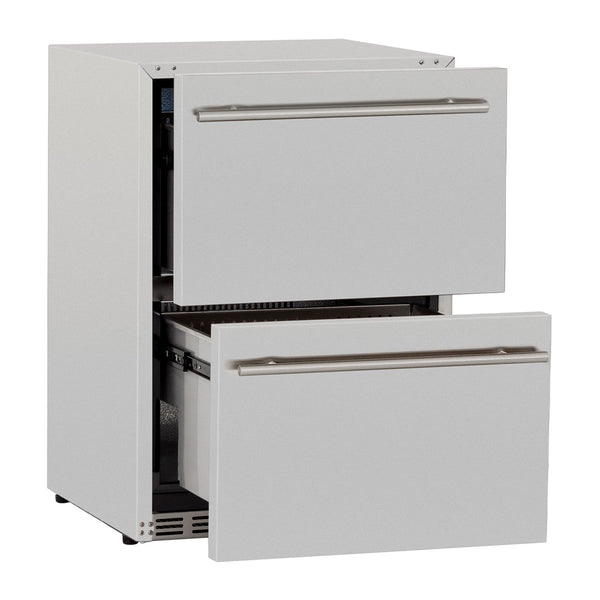 Summerset 24-Inch 5.3c Deluxe Outdoor Rated 2-Drawer Refrigerator - SSRFR-24DR2