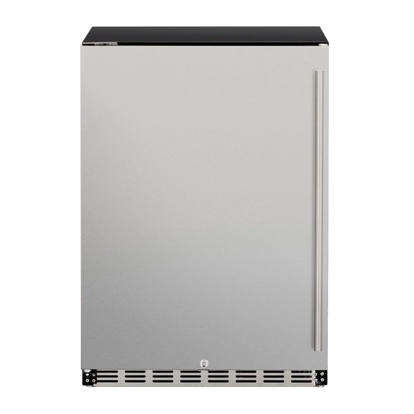 Summerset 24-Inch 5.3c Outdoor Rated Refrigerator w/ Door Lock (Left Hinge) - SSRFR-24S-R