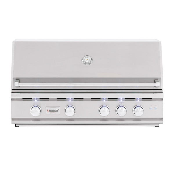 Summerset TRL 38-Inch Natural Gas Built-In Grill w/ 4 Burners, 1 Rear Infrared Rotisserie Burner and Rotisserie Kit - TRL38-NG